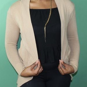 Long brown cardigan